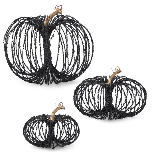 Pumpkin - Metal Glitter Black
