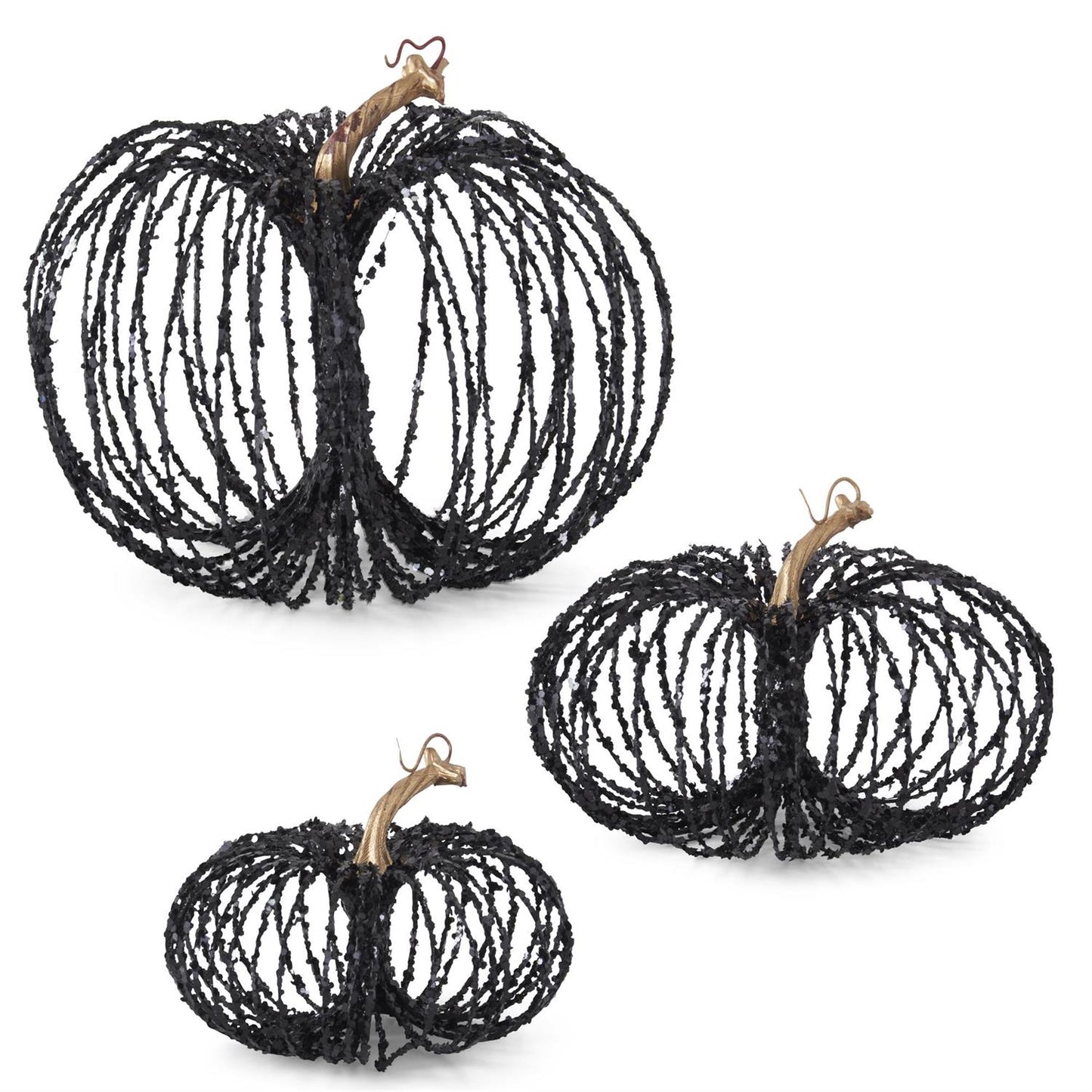 Pumpkin - Metal Glitter Black