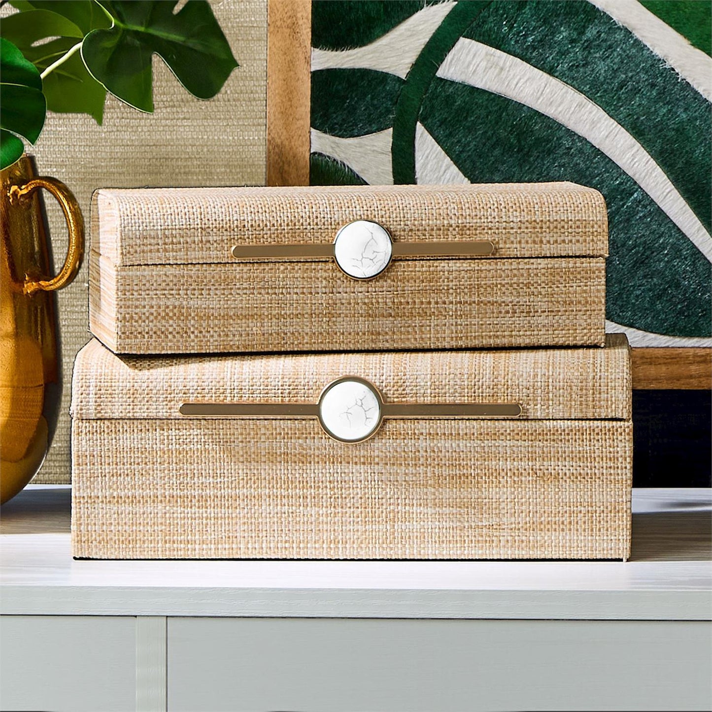 Decorative Box - Monaco Natural Grass