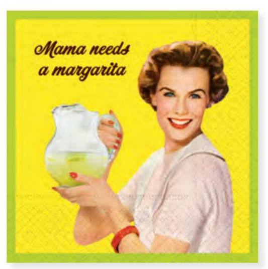 Mama Needs A Margarita 5" cocktail napkin
