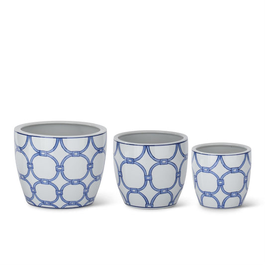 Ceramic Pots - Blue & White - Findlay Rowe Designs