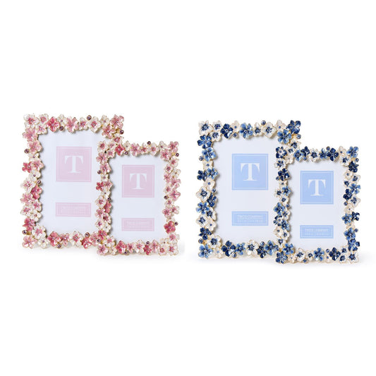 4x6 or 5x7 Hydrangea Hand-Painted Enamel Frame