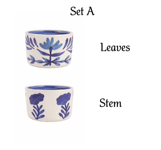 Mud Pie - Tidbit Bowl - Blue Floral - A - Findlay Rowe Designs