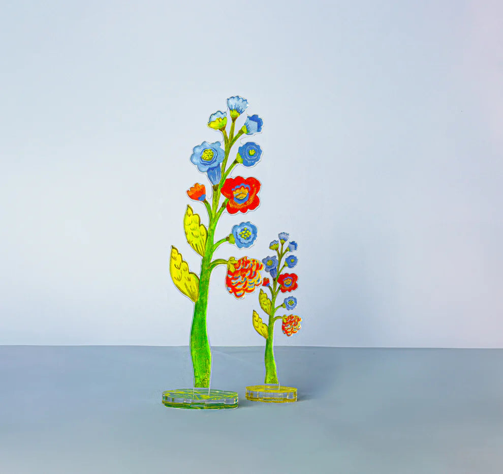 Kimberly Hodges - Acrylic Art - Large Flower - Periwinkle Blossoms - Findlay Rowe Designs