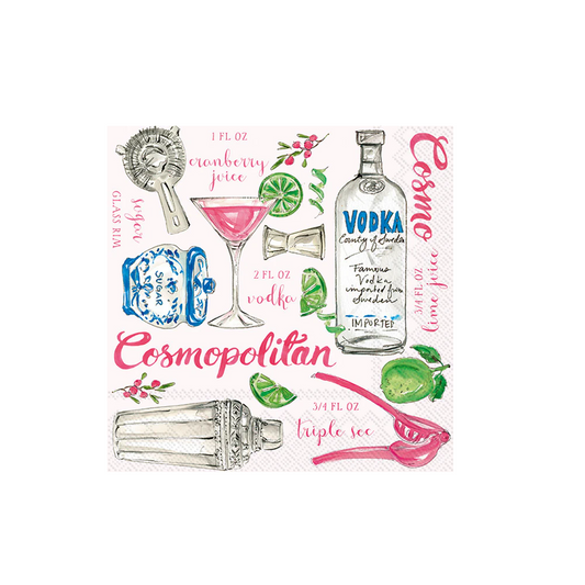 Napkin - Cocktail - Cosmopolitan, - Findlay Rowe Designs