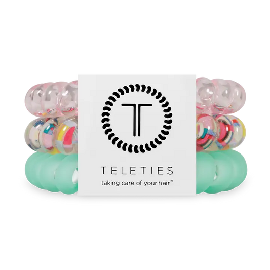 Teleties - Spiral Hair Ties - Spring Splash - Large - Findlay Rowe Designs