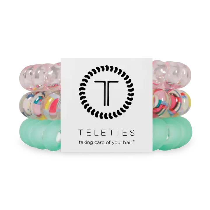 Teleties - Spiral Hair Ties - Spring Splash - Large - Findlay Rowe Designs