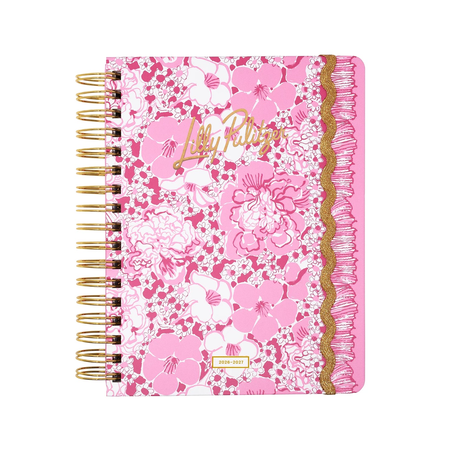 Lilly Pulitzer - Large 17 Month Agenda 2026-2027 -   Conch Shell Pink Burst of Joy