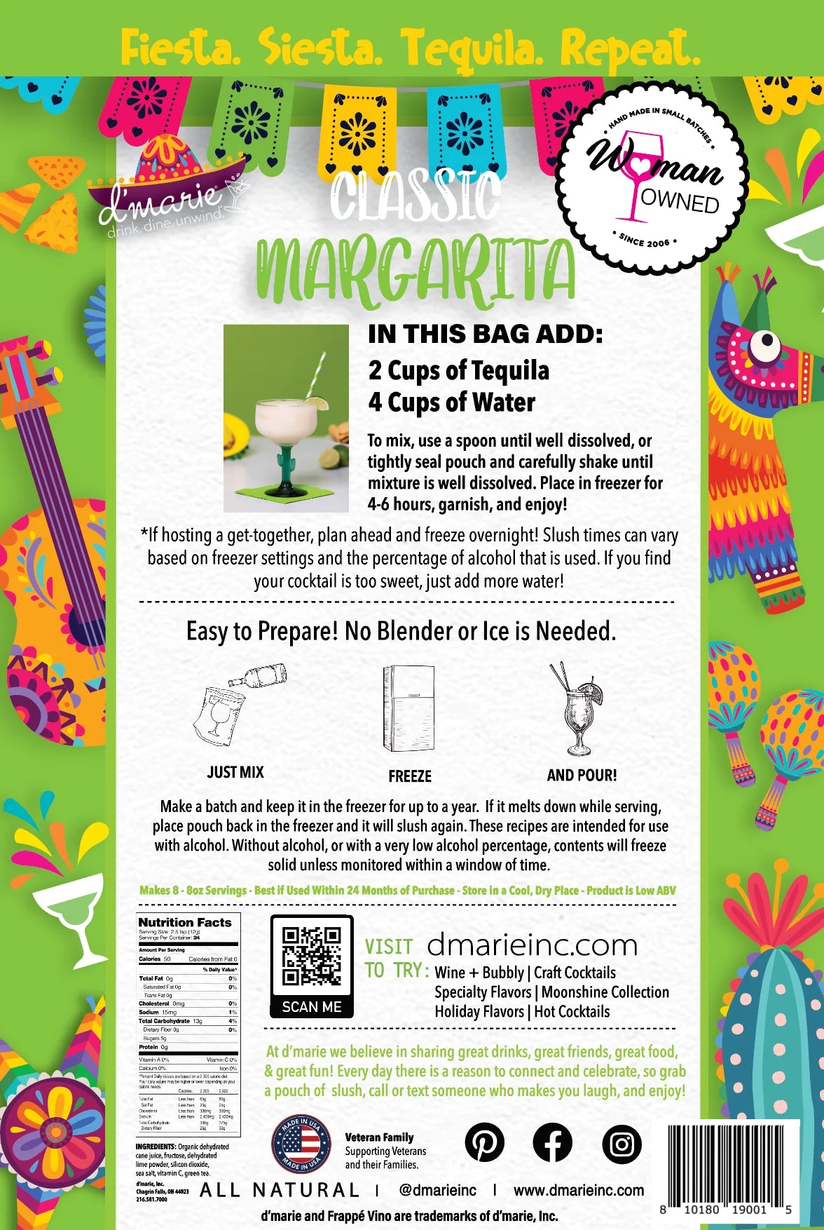 D'Marie - Frozen Cocktail Mix - Margarita - Findlay Rowe Designs