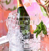 Two's Company- Cubed Acrylic Ice Bucket with Tongs