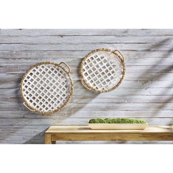 Clearance - Mud Pie - Round Woven Tray - Large