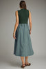 Entro - Dress - Midi Sleeveless Mock - Hunter Green Stripe - Findlay Rowe Designs