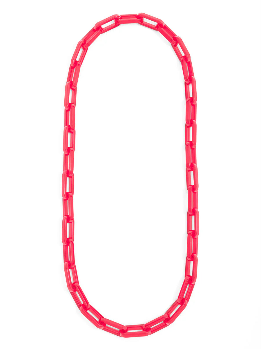 Necklace - Colorful Resin Cable Link - 38in - Findlay Rowe Designs