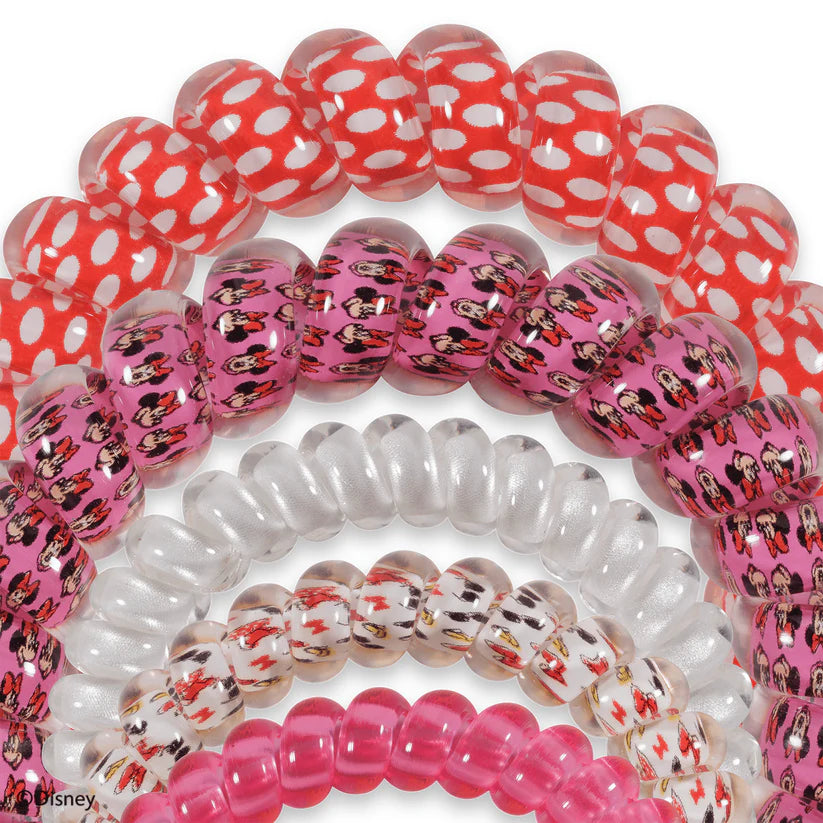 Teleties - Spiral Hair Ties - Minnie Mouse - Mix Pack - Findlay Rowe Designs