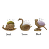 Metal Gold and Velvet Pin Cushion - Snail Bird Swan - Findlay Rowe Designs