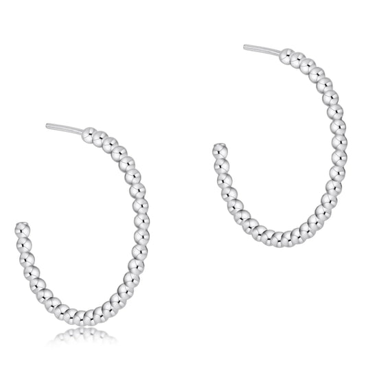 Enewton - Beaded Classic 1.25in Post Hoop - 3mm Sterling - Findlay Rowe Designs