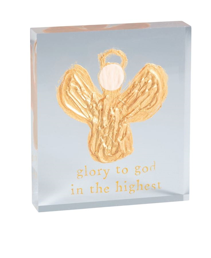 Mud Pie - Christmas Acrylic Angel Scripture Plaques