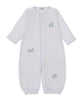 Kissy Kissy - Convertible Gown - Safari Party White Blue - 0-3M