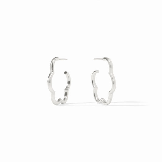 Julie Vos - Earring - Gardenia Hoop - Silver - Findlay Rowe Designs