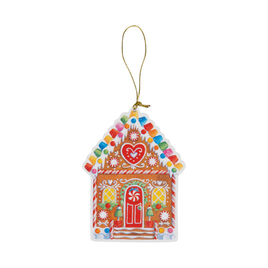 Caspari - Gift Tags - Gingerbread House Ornament
