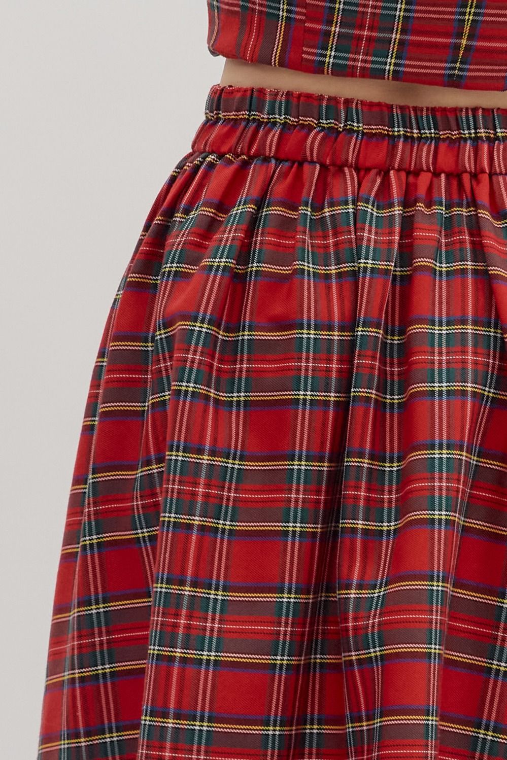 Skirt - Red Plaid Midi