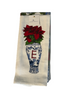 Hand Towels - Poinsettia Chinoiserie Vase - Initial