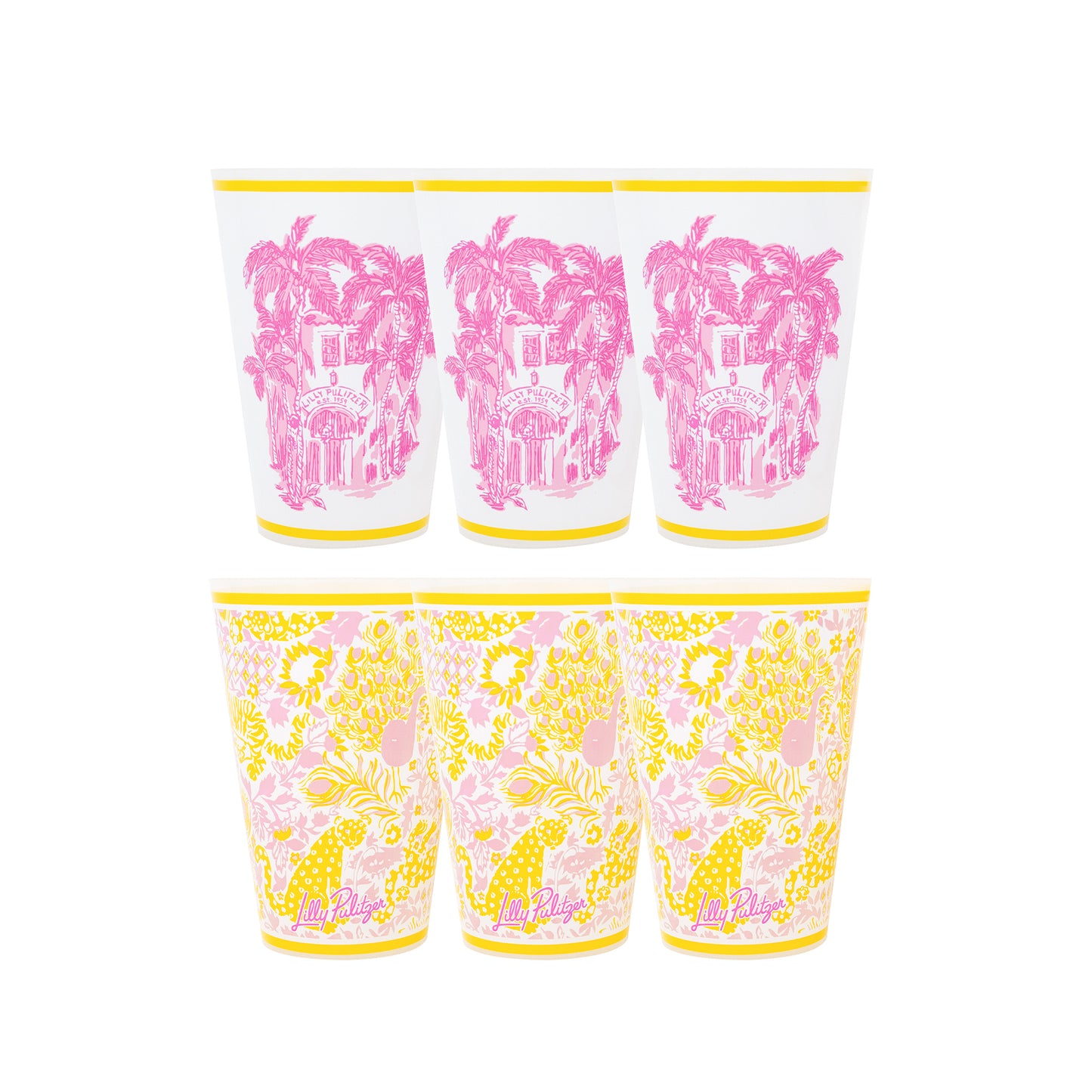 Lilly Pulitzer - Pool Cups - Lilly Royal Zoo  - Set 6 - Findlay Rowe Designs
