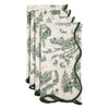 Mud Pie - Cloth Napkins - Green Toile - Set 4 - Findlay Rowe Designs