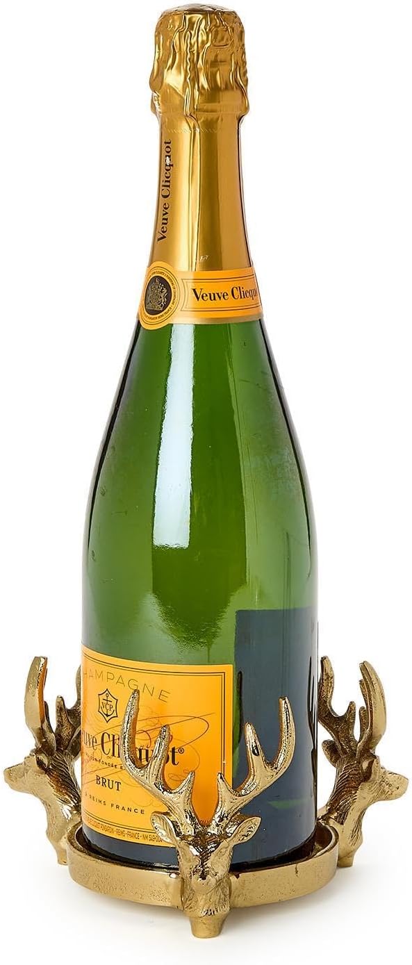 Pillar Candleholder Bottle Coaster - Gold Stag