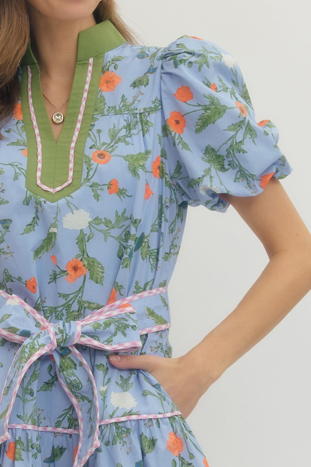 Entro - Dress - Blue Floral Mini - Findlay Rowe Designs