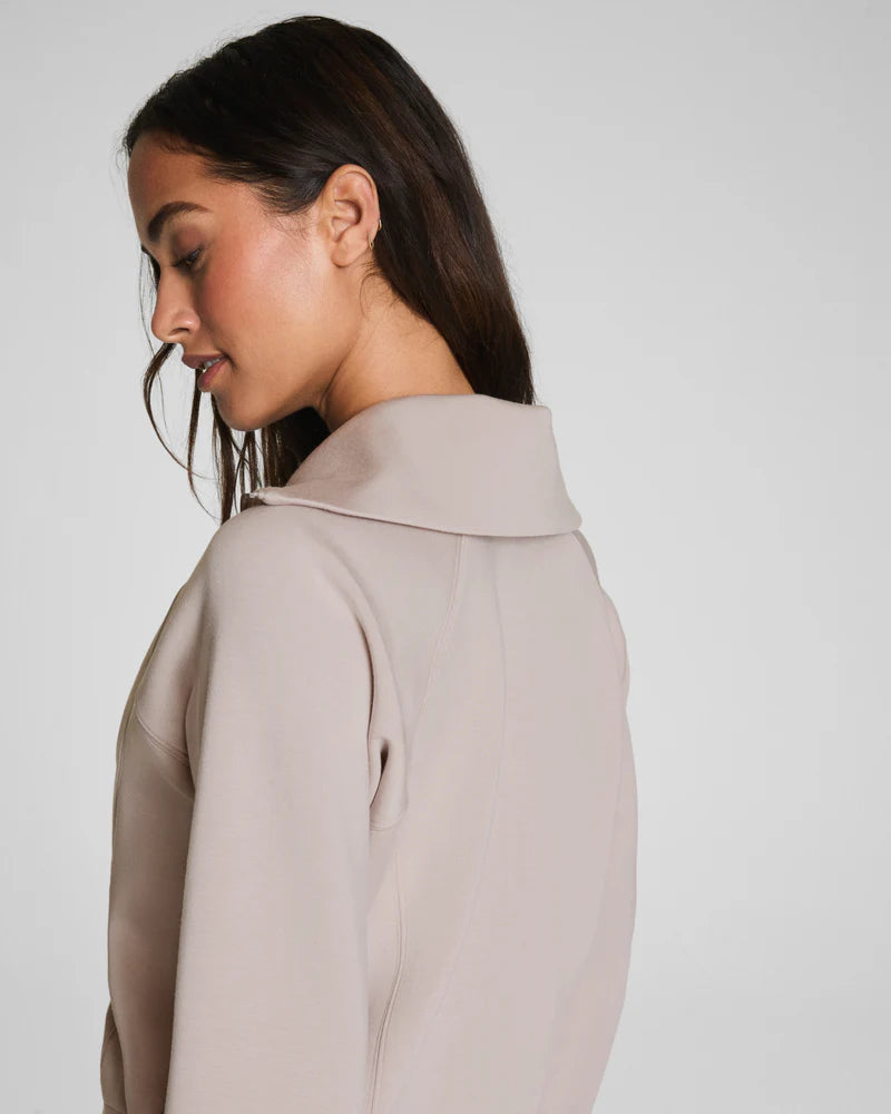 Spanx - Top - Airessentials Half Zip - French Gray