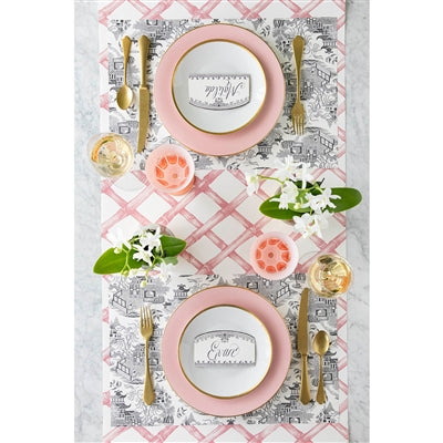 Hester & Cook - Table Runner - Pink Lattice - Findlay Rowe Designs