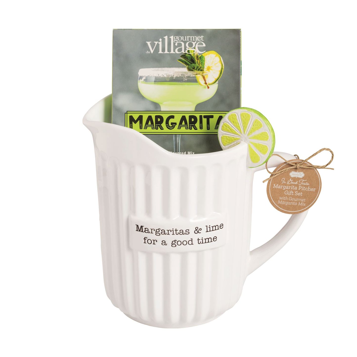 Mud Pie - Margarita Pitcher Gift 2 piece Set