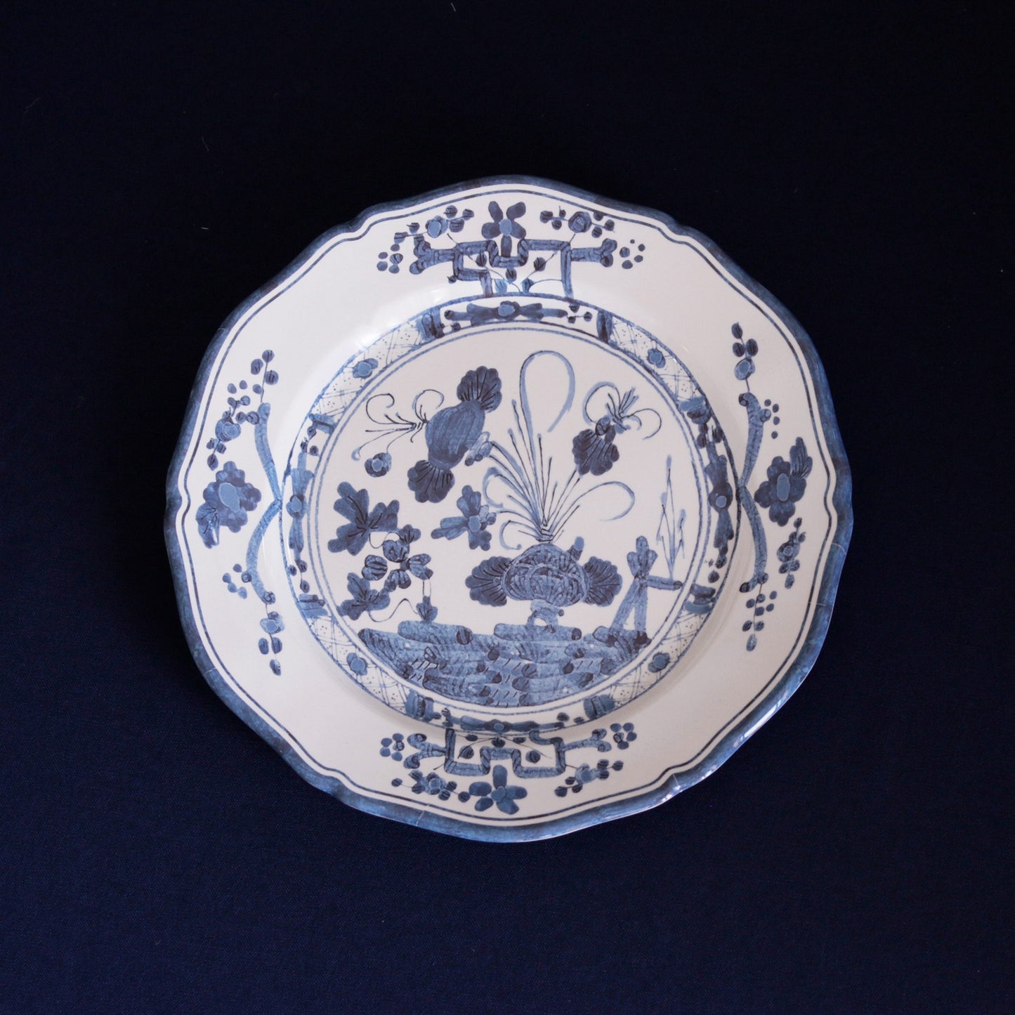Beatriz Ball - VIDA Faenza Dinner Plate - White and Blue - Findlay Rowe Designs