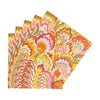 Caspari - Cocktail Napkins - Marbled Ceramica Raspberry & Chartreuse - Findlay Rowe Designs