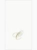 Caspari - Guest Towel Napkin - White Pearl-Paper Linen Napkin - Monogram - Findlay Rowe Designs