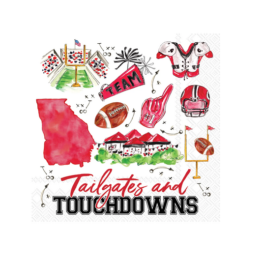 Cocktail Napkins - Collegiate Pep Rally - Georgia - Findlay Rowe Designs