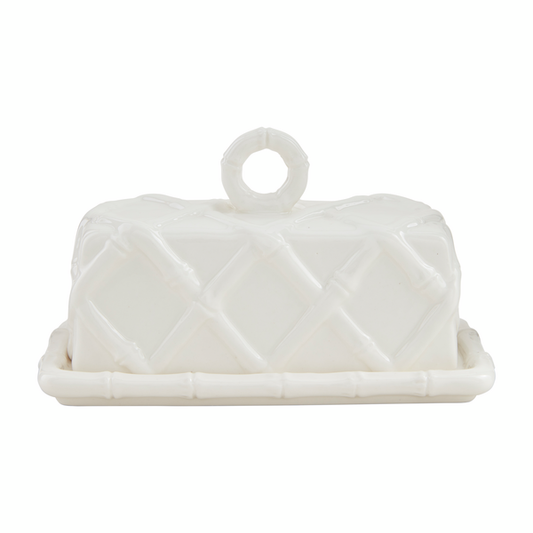 Mud Pie - Butter Dish - Ceramic Bamboo