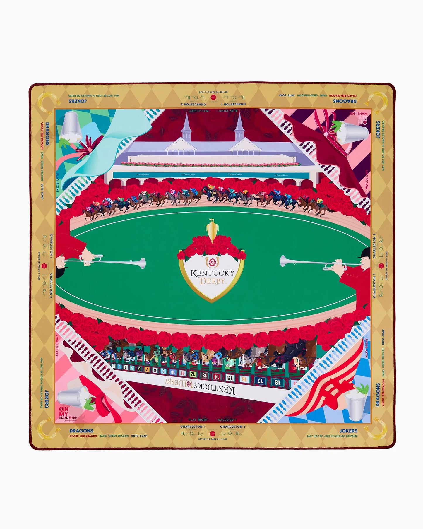 Oh My Mahjong - Mahjong Mat - Kentucky Derby 2026 - Findlay Rowe Designs
