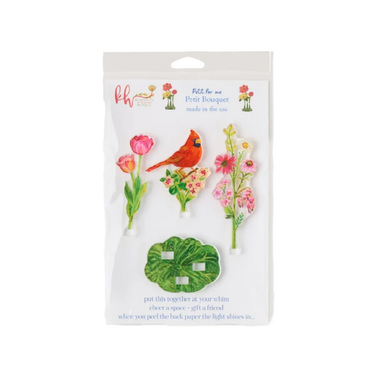 Kimberly Hodges - Acrylic Art - Cardinal Petit Bouquet Collection - Findlay Rowe Designs