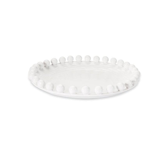 Clearance  - Mud Pie - Serving Platter - Beaded Raised Dot Round