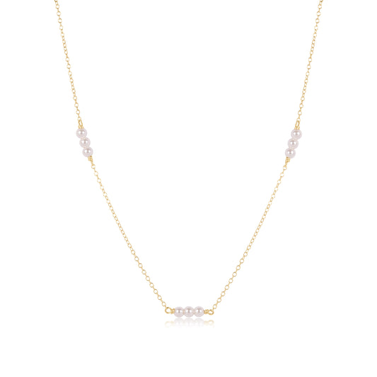 Enewton - 17" Choker Joy Simplicity Chain Gold - Pearl 3mm - Findlay Rowe Designs