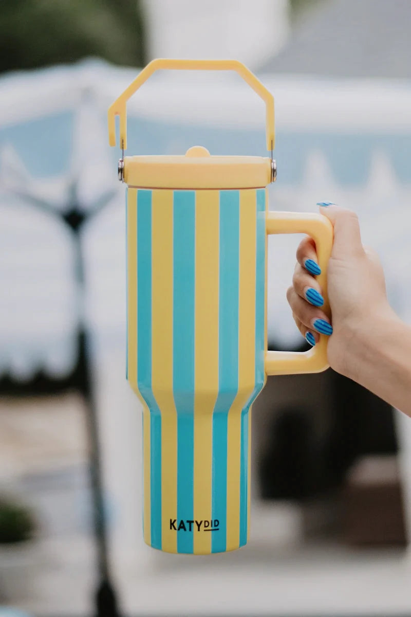 Katydid - Tumbler 40oz - Cabana Stripe - Findlay Rowe Designs