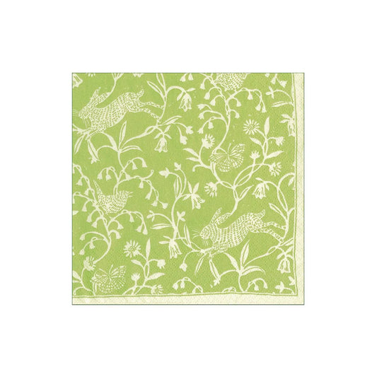 Caspari -  Cocktail Napkin - Hedgerow Moss Green - Findlay Rowe Designs