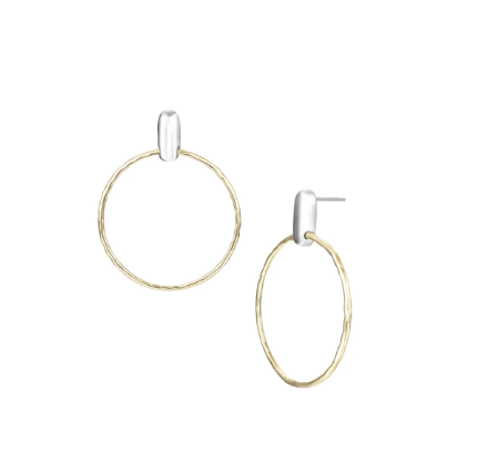 Natalie Wood - Earrings - Horizon Circle Statement Earrings - Gold Silver - Findlay Rowe Designs