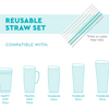 Swig - Reusable Straws - Confetti - Findlay Rowe Designs