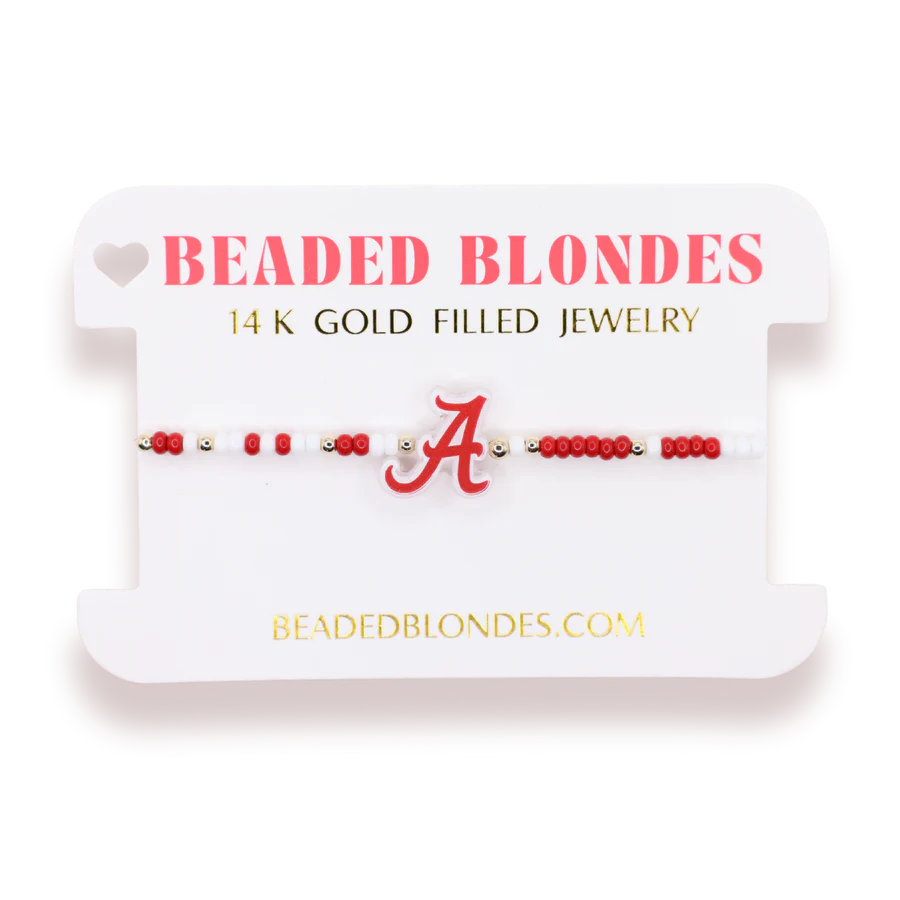 Beaded Blondes - Bracelet - Collegiate Charm - On Color