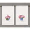 Towel - Cloth -  Pink Flowers Chinoiserie Pot - Findlay Rowe Designs