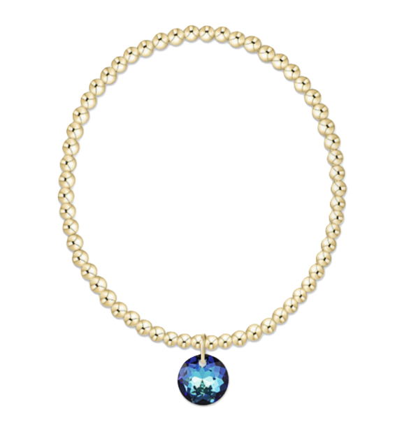 Enewton - Classic Gold 3mm Bracelet - Reflection Charm - December - Findlay Rowe Designs
