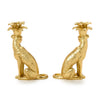 Taper Candlestick - Gold Leopard